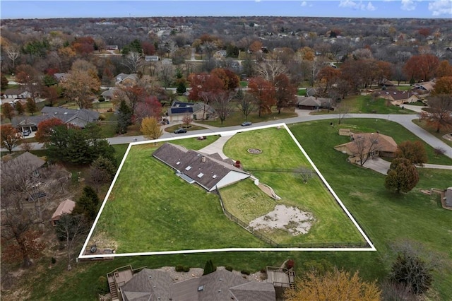 birds eye view of property featuring a residential view