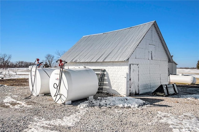 view of snow covered structure