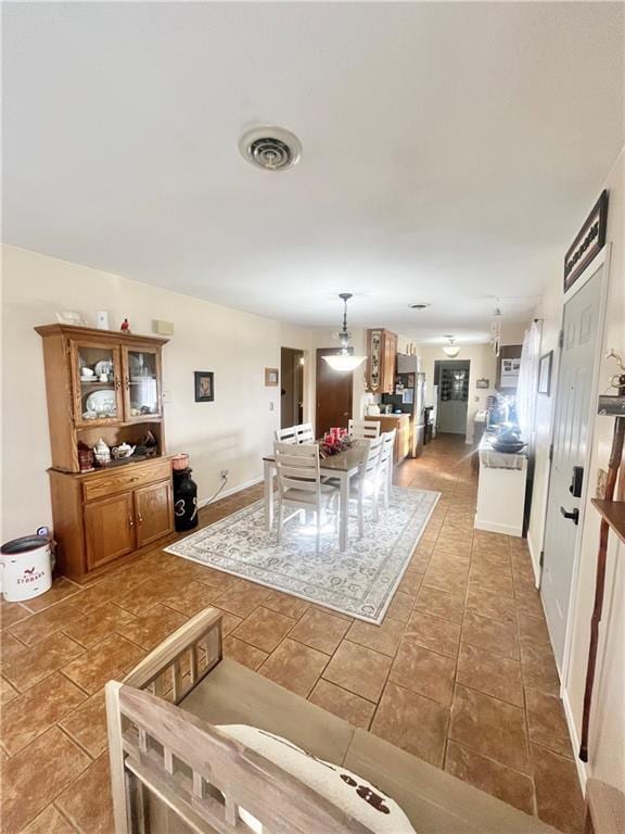 interior space with tile patterned flooring