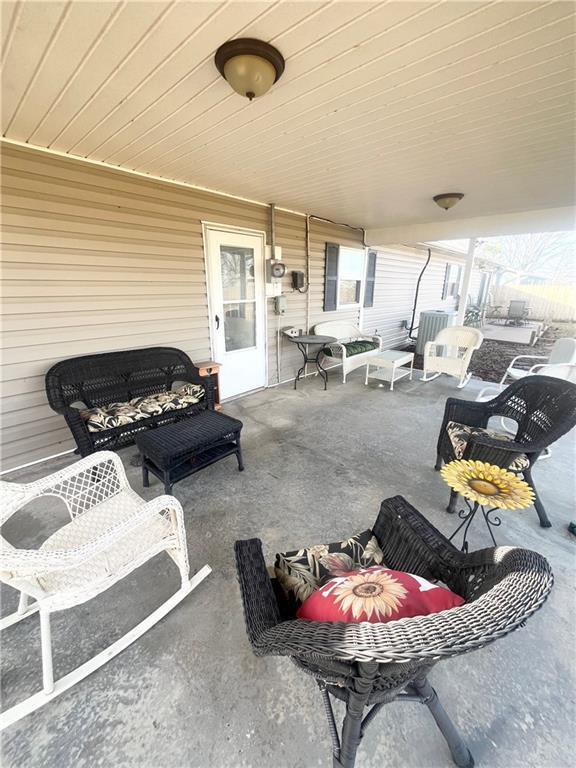 view of patio / terrace featuring an outdoor living space