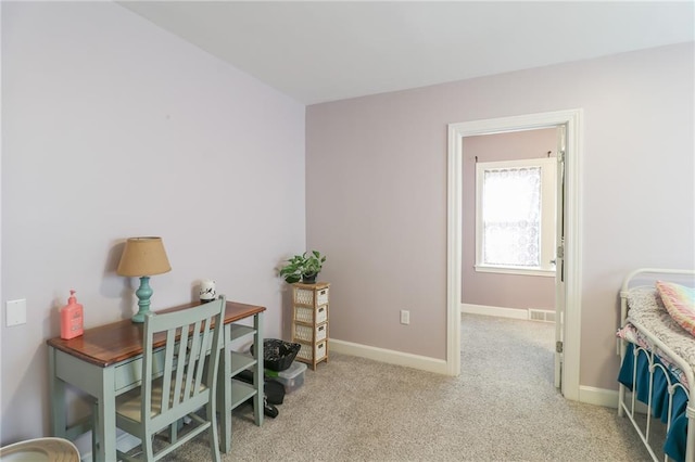 interior space with light colored carpet