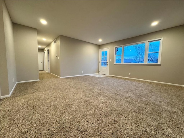 view of carpeted empty room