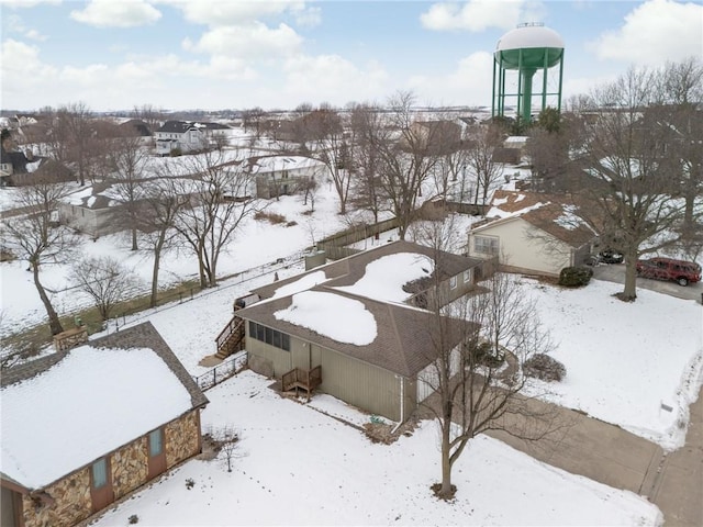 view of snowy aerial view