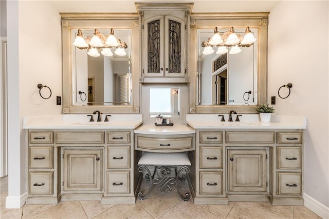 bathroom with vanity