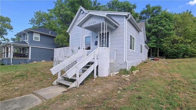 exterior space featuring a yard