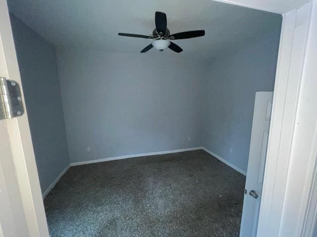 spare room with ceiling fan