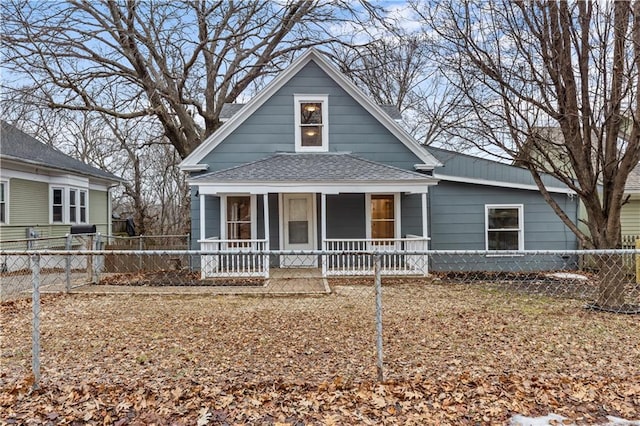 view of front of property with a porch