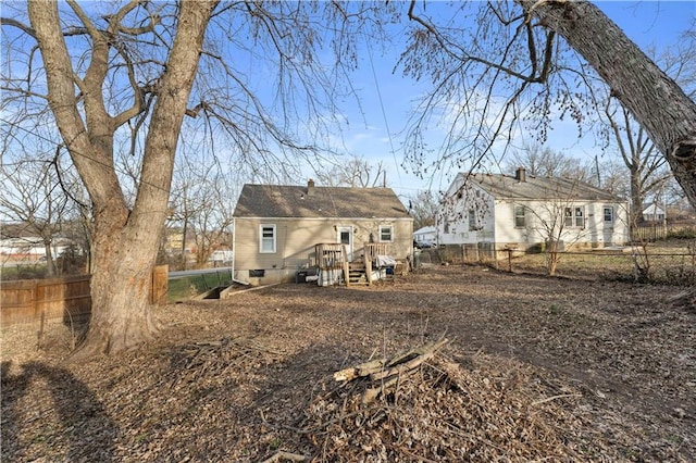 view of rear view of property