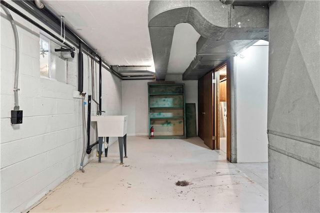 view of basement