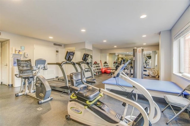 view of exercise room