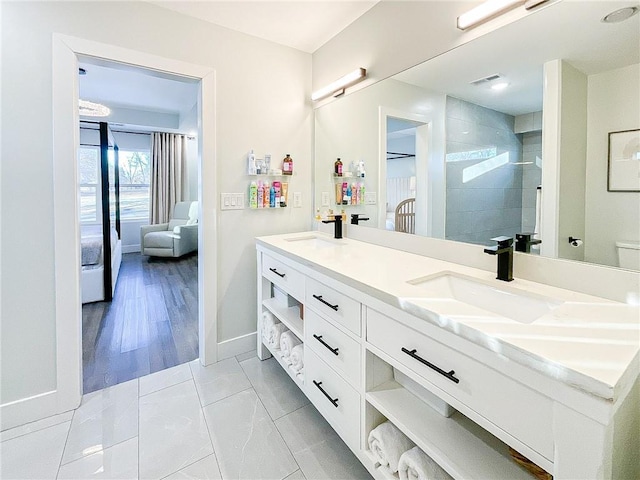 bathroom with vanity