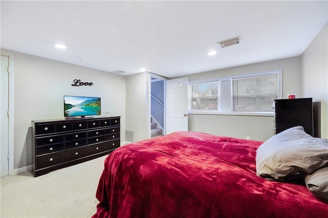 bedroom with carpet floors