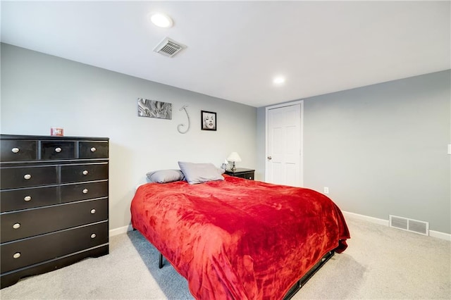 view of carpeted bedroom