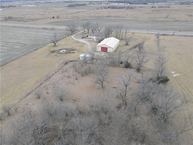 drone / aerial view with a rural view