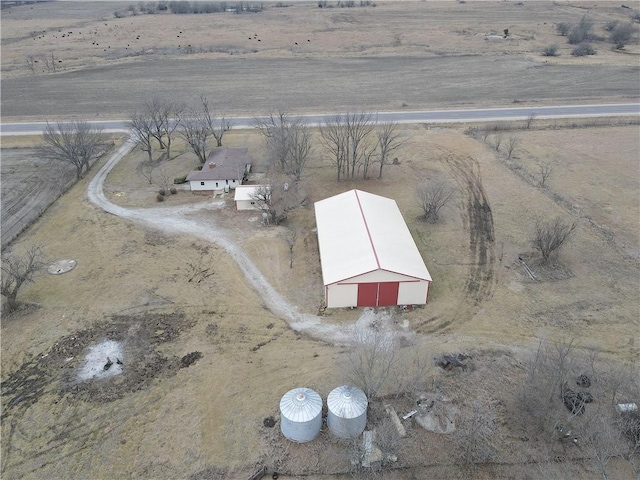 aerial view featuring a rural view