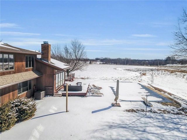 view of snowy yard