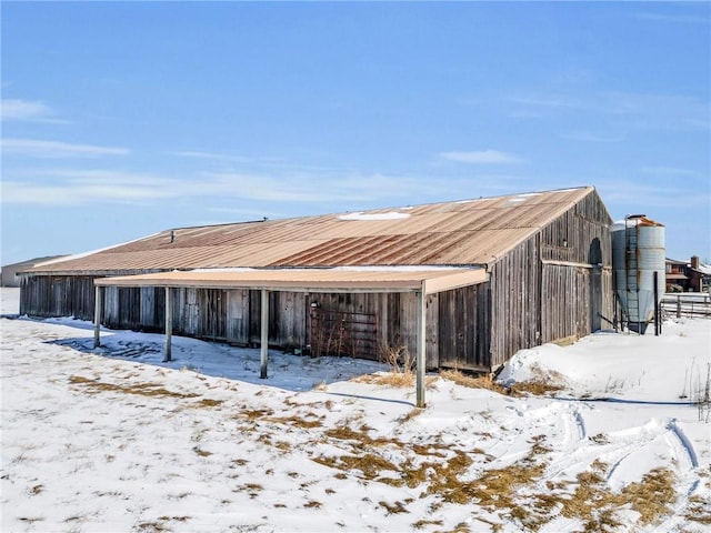 view of snow covered structure