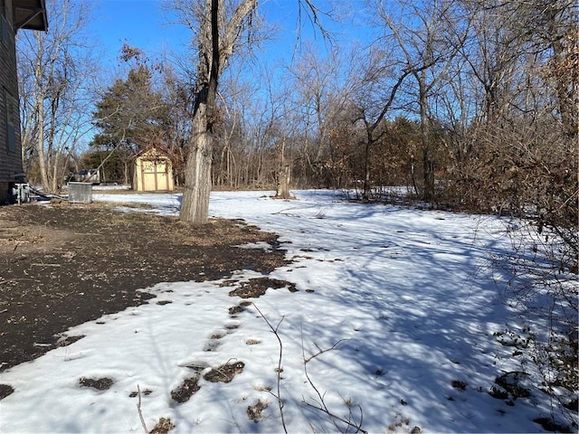 view of snowy yard