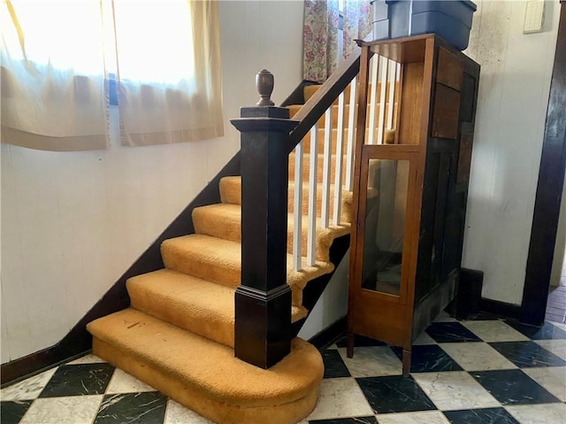 view of stairway