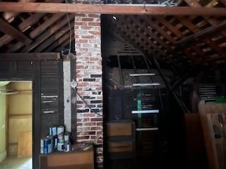 view of unfinished attic