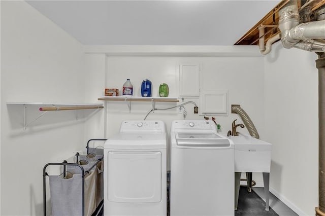 laundry room featuring washer and dryer