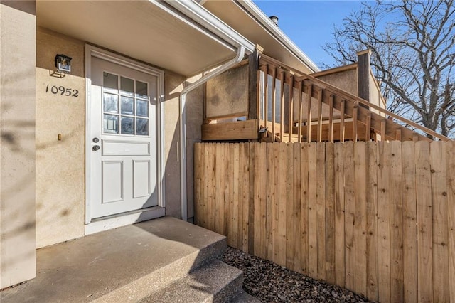 view of doorway to property