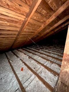 view of unfinished attic