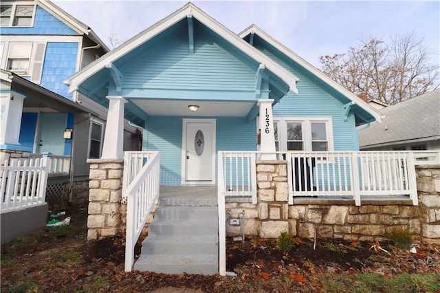 bungalow with covered porch