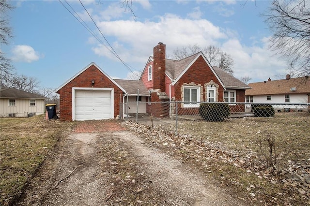 view of front facade with a garage