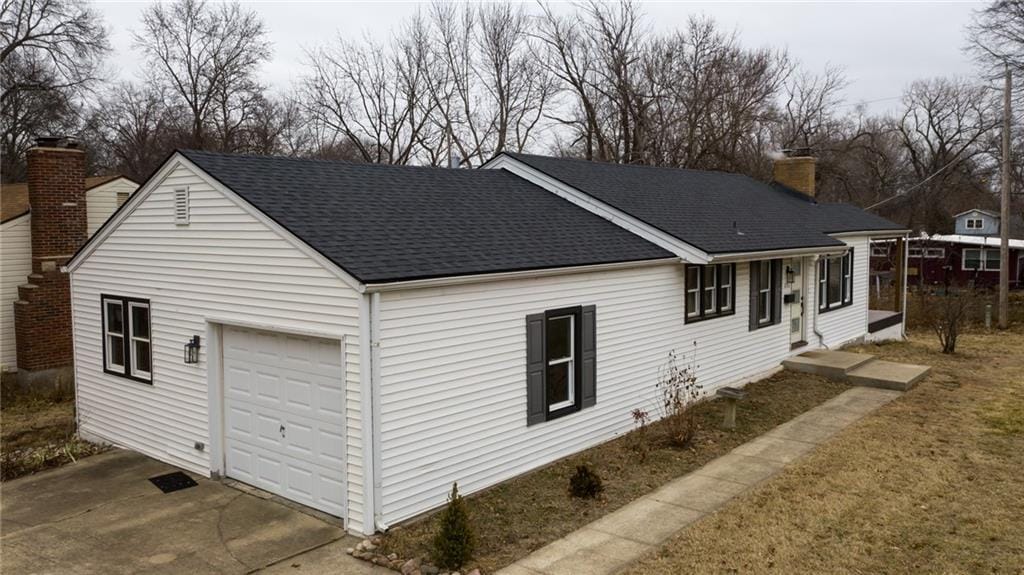 view of home's exterior featuring a garage