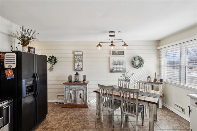 view of tiled dining area