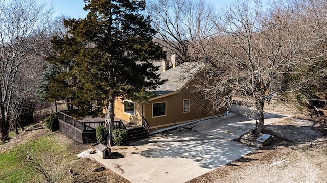 view of front of house with a deck