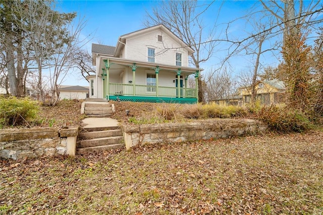 view of front of home with a porch