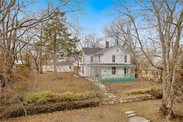 exterior space featuring covered porch