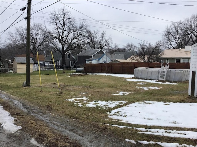 view of snowy yard