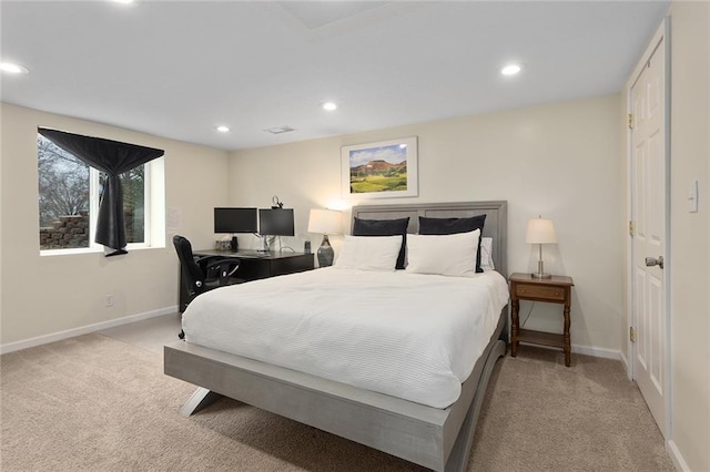 view of carpeted bedroom