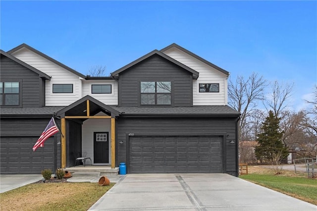 view of front of home featuring a garage