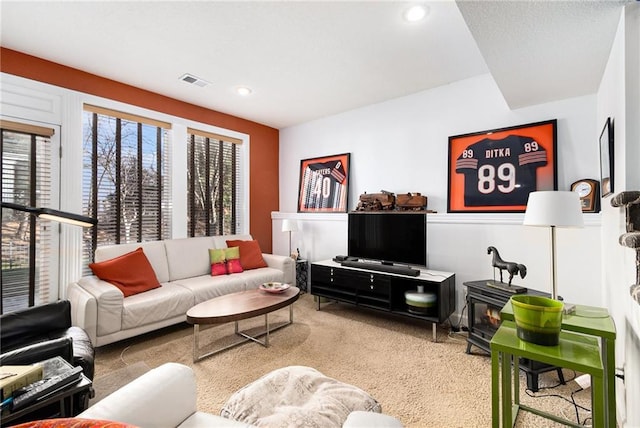 view of carpeted living room