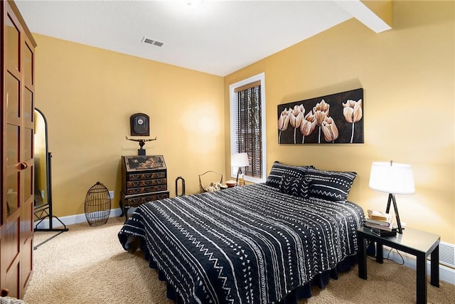 view of carpeted bedroom