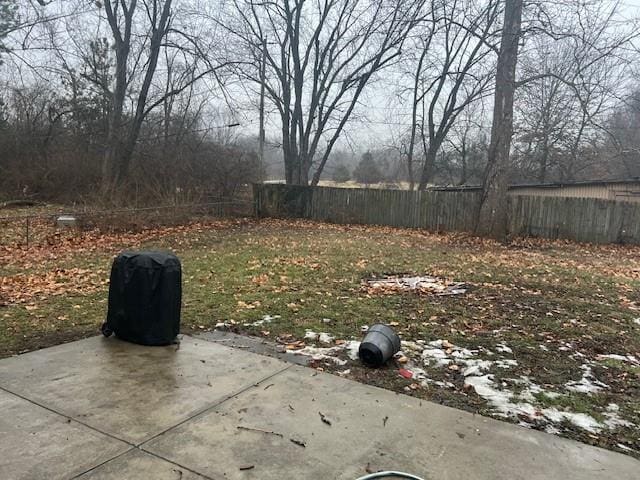 view of yard with a patio