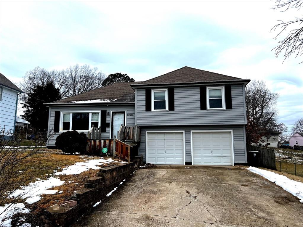 tri-level home with a garage