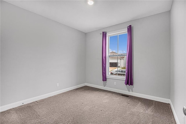 view of carpeted empty room