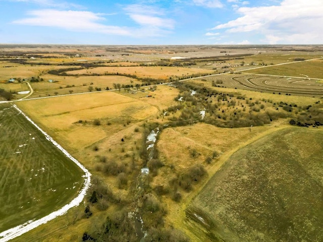 drone / aerial view featuring a rural view