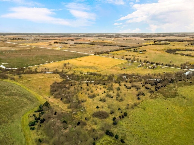 aerial view with a rural view