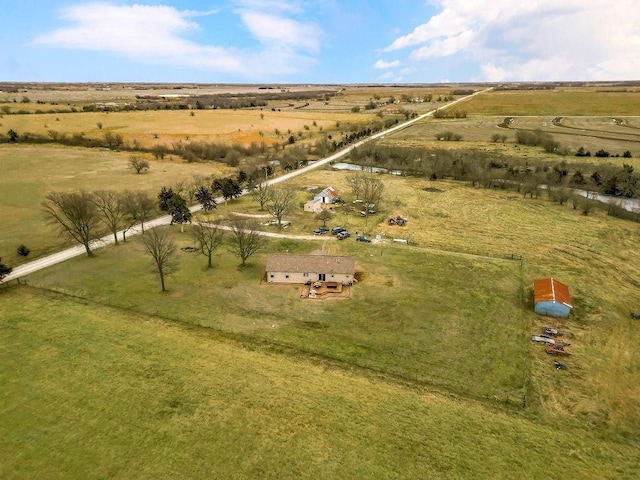 bird's eye view featuring a rural view