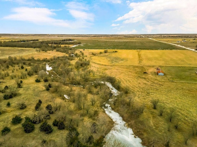 aerial view with a rural view