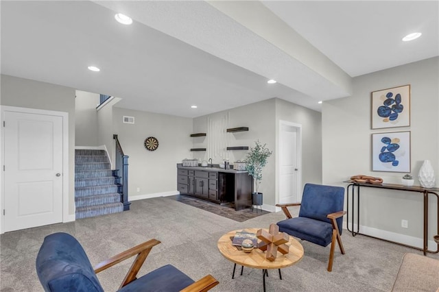 view of carpeted living room