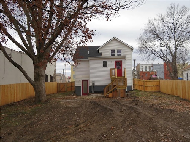 view of back of property