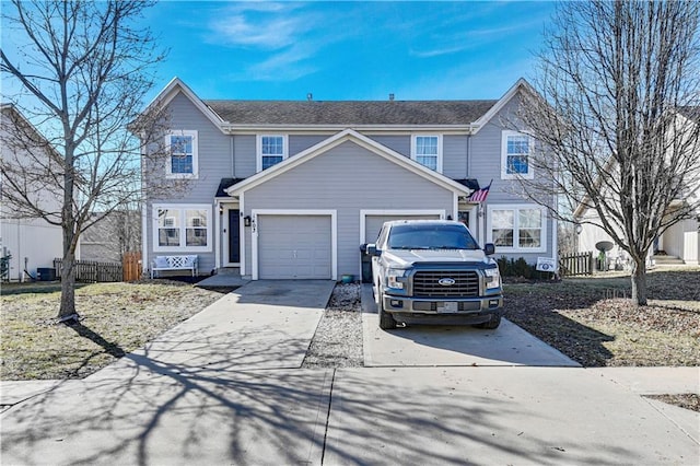 view of front of home with an attached garage and driveway