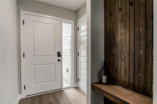 entryway featuring light wood-type flooring